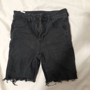 Distressed Black Size 4 American Eagle Jean Shorts